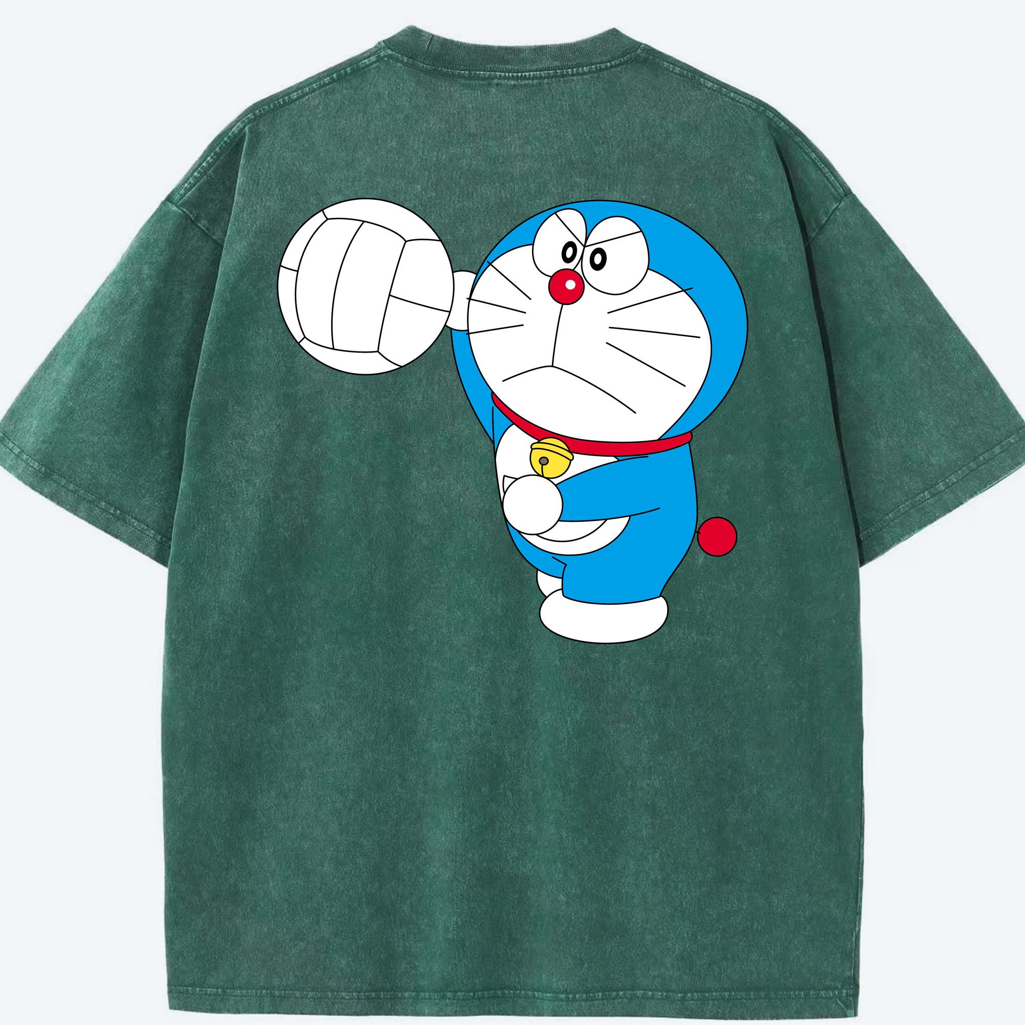 （画像用） ドラえもん Doraemon 綿100% ヴィンテージ風 半袖Tシャツ（背面プリント）